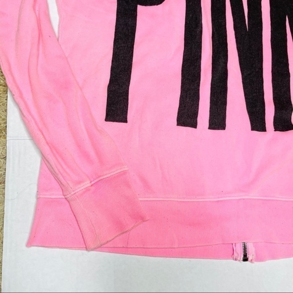 PINK Victoria’s Secret Logo Zip Hoodie Jacket - Picture 3 of 12